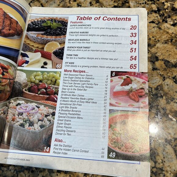 Taste of Homes Light And Tasty Cooking Recipe Magazines 2004 Back Issue Set Of 6 - Picture 9 of 13